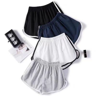 China Wholesale Custom Patchwork Drawstring Anti-Wrinkle Soft LOGO Women Casual Shorts Cotton Elastic Running Sports Shorts for sale