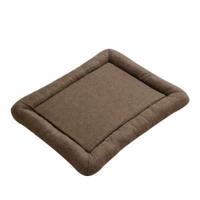 China Good Quality Breathable Soft Warm Rectangle Plush Stuffed Plush Fluffy Pet Beds for sale