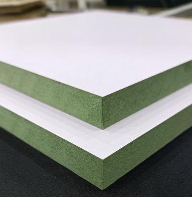 China 1.5mm-25mm HDHMR Board Waterdicht Groen MDF E0 Waterdicht MDF Platen Te koop