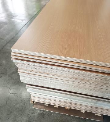 China 4X8 6mm Formica Oak Okuma Paper Faced Plywood White Faced Melamine Plywood for sale