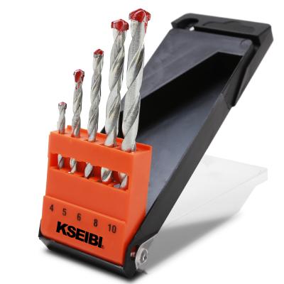 China Make Hole KSEIBI Masnory Drill Bit Sets 5PC Hardware Stone Cutting Machine Tool for sale