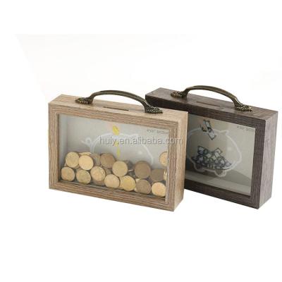 China China Eco-friendly Factory Luxury Wooden Women Money Bag Coin Saving Purses for sale