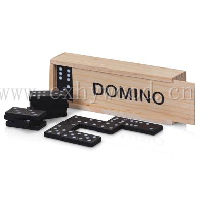 China Handmade High Quality Unfinished Sliding Wooden Lid Domino Set Box Game Box for sale