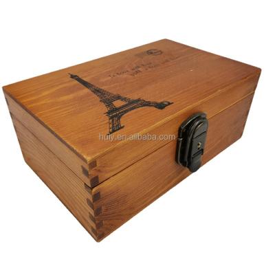 China Best Selling Handmade Products in Bangladesh Hexagon Gift Box Wooden Box Luxury Gift Box with Hinged Lid for sale