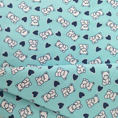 China Poly Twill 65 Cotton 35 Bear Antistatic Printed Fabric To Patient Hospital Gown for sale