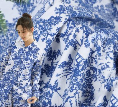 China Anti Static Made To Order 100% Reactive Printed Cotton Twill Flannel Fabric for sale