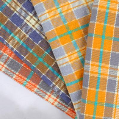 China Anti Static Yarn Dyed Pure Check Cotton Winter Flannel Shirt Fabric for sale