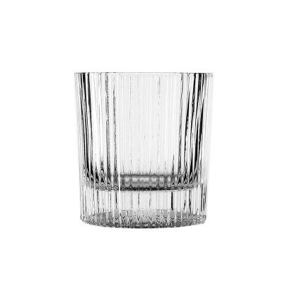 China NOVARE STOCK New Design 310ml Crystal Vertical Bars Wine Glass Mug for sale