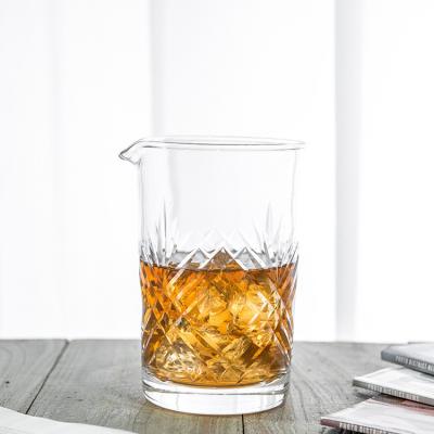 China High Quality Stock Factory Vintage Cocktail Logo Custom Mixing Glass For Clear Bars for sale