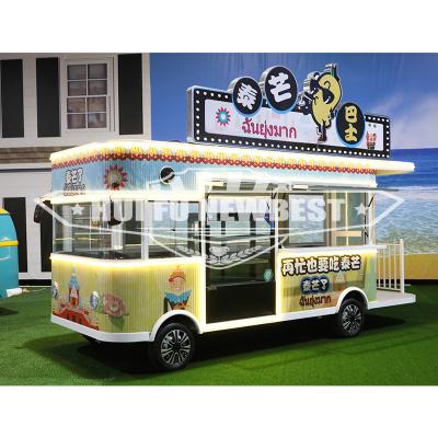 China Easy Operate Electric Food Cart Mobile Food Vending Truck Fully Equipped Small Food Kiosk For Vending for sale