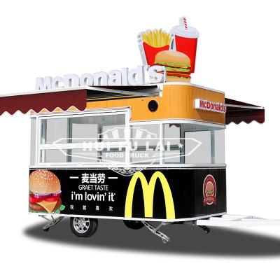 China Easy Operate Unique Custom Hot Selling DogTrailer Food Truck Fast Food Trailer Ice Cream Carts For Sale for sale