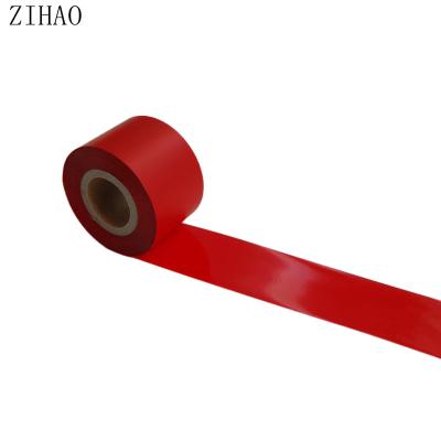 China COMPATIBLE Red Thermal Ribbon High Grade Transfer Resin Popular Wash Custom For Thermal Printer Print For Woven Fabric Care Labels for sale