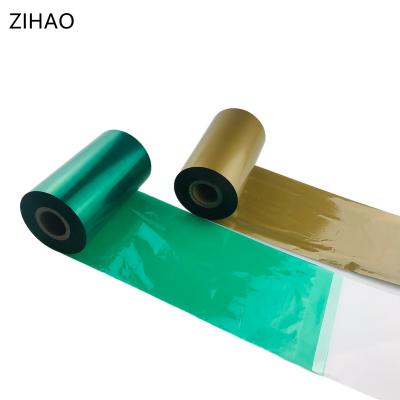 China Green COMPATIBLE Resin Ribbon Color Thermal Transfer Ribbon For Label Printer Tag PET PVC 2021 New Arrivals Popular Design High Quality for sale