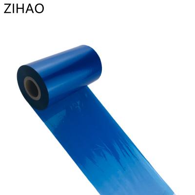 China COMPATIBLE Blue Ribbon Label Wax Resin Barcode Printer 2021 New Arrival Best Choice Fashionable Blue WAX ​​and Resin Transfer Thermal Ribbon for sale