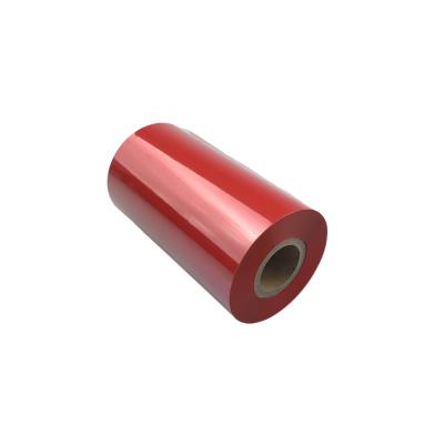 China H026BR COMPATIBLE Red Wax Transfer Thermal Tape For Print Coated Sika Paper Label Good Price New Arrivals Durable Color Paper Tape for sale