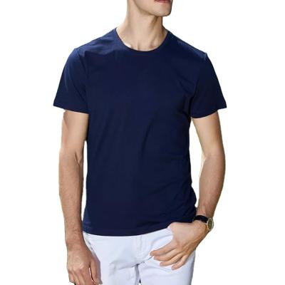 China Breathable Large Size Mens Cotton Blank T Shirt Round Neck Mens T Shirt for sale