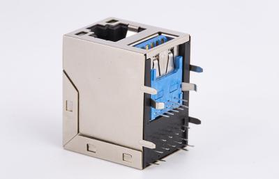 中国 黒いRj45は港/Rj45モジュラー ソケットの25.78mm長さTm611q31arx-3.0を選抜します 販売のため