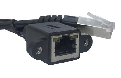 중국 여성 Rj45 소켓에 보호된 이더네트 헝겊 조각 케이블 남성 Rj45 마개 TMCABLE060039 판매용