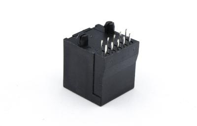 Chine Connecteur mâle De la bonne qualité rj45 10 d'approvisionnement d'usine avec l'À travers-trou supérieur noir d'entrée à vendre