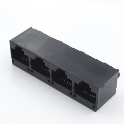 China Unshielded Hafen 55.30mm TM52E814SXX11 PWBs RJ45 Verbindungsstück/RJ45 Buchsen-1x4 zu verkaufen