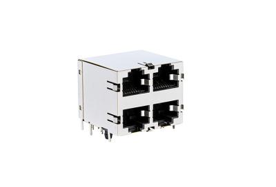 China De Schakelaarmetaal Beschermde 2X2 KAT 5 van Rj45ethernet zonder Geleide TM59B822T1X11 Te koop