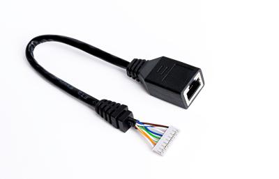China 8P8C Shielded RJ45 Patch Cable / Ethernet Rj45 Patch Cord Black Color for sale