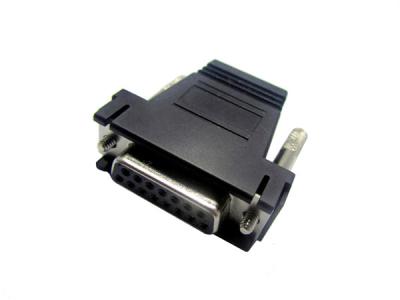 China RS232 To Vga Adapter / RJ45 To DB15 Modular Rj12 Adapter RJ45-DB15F-10P8C-003 for sale