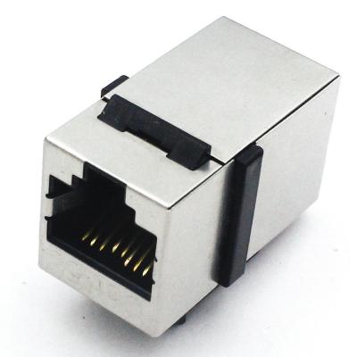 Chine 180 adaptateur femelle protégé du degré Rj45/agrafe femelle d'adaptateur mini Ethernet dessus à vendre