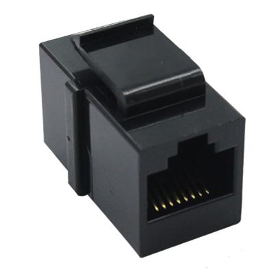 China Adaptador hembra del perfil bajo RJ45 16,13 milímetros de negro de la altura PBT completamente plástico en venta