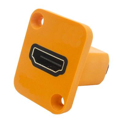 China Hembra del conector del soporte del panel de HDMI RJ45 a directo recto femenino en venta