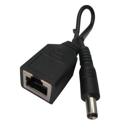 China La extensión negra de encargo RJ45 telegrafía el enchufe de DC para el adaptador hembra RJ45 en venta