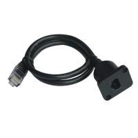 China 180 Degree RJ45 Extension Cable 8P8C Female Socket To Phone Plug for sale