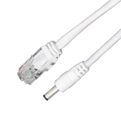 China Cable de extensión impermeable RJ45 con el cable eléctrico de la cámara del POE del enchufe de DC en venta