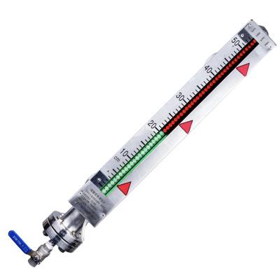 China Professional Magnetic Sensitive Level Gauge Glass Tube Two Color 304SS Level Indicator for sale