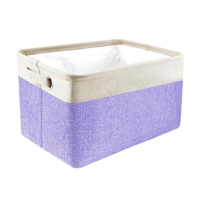 China Viable New Style High Quality Personalized Rectangle Folding Pet Toys Storage Box Basket for sale