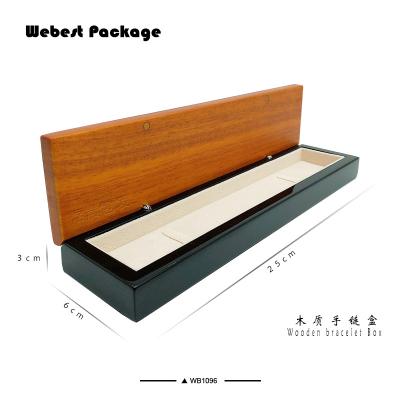 China Webest Fashionable Long Chain Bracelet Jewelry Box Watch Package Wooden Bangle Painting Packaging for sale