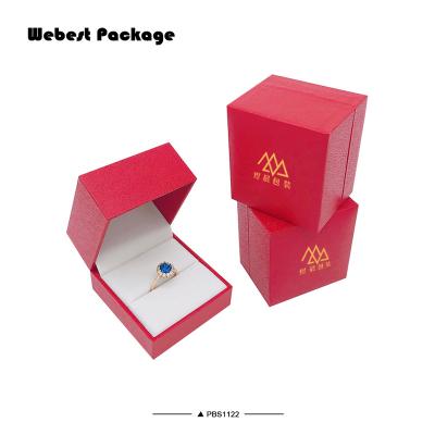 China Webest Package Durable Jewelry Personalized Fight Ring Plastic Paper Box For Rings Jewelry Women for sale