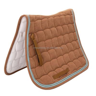 China 100% custom made cotton honery comb cloth high quality fashion style Polycotton lining dressage English saddle pad horse accessories for sale