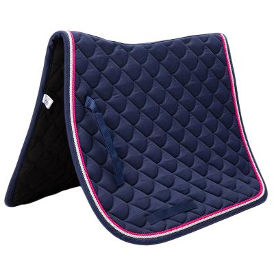 China High Quality Quilted Cotton Waffle Cloth Fashion Custom Fabric Satin Memory Foam Horse Set Western Riding Comfort Saddle Pad Barrel Packing for sale