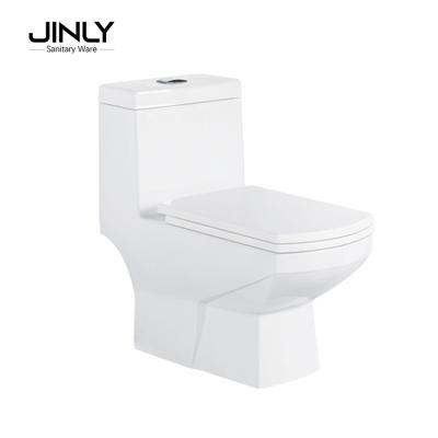 China Double-flush ceramic sanitaryware wholesale ceramic washdown square one piece toilet with modern white ceramic for sale