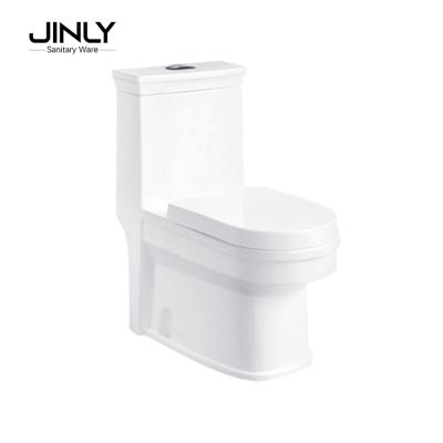 China Double-Flow Luxury One Piece Toilet S Trap 250mm Middle East Toilet Sanitary for sale