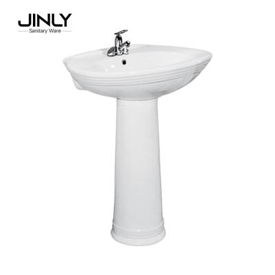 China Wholesale Unique Modern High Quality Pedestal Wash Basin Bathroom Pedestal Single Sinks for sale