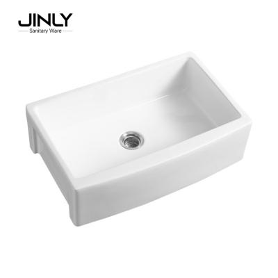 China Without faucet wholesale single-bowl farmhouse kitchen sink for sale