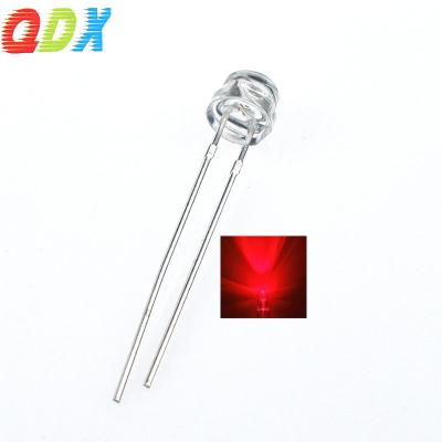 China Light Emitting Diode China Factory Water Brightness Intense Clear Lens 4.8MM Straw Hat White Hair Diode Good Quality Red Light LED Led Diode for sale