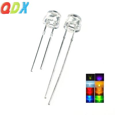 China Light Emitting Diode Water Clear Round Hat Led Diode Red Blue Green Yellow White Warm White Pink Color 5mm Straw Hat Led Diodes Led For Lamp for sale