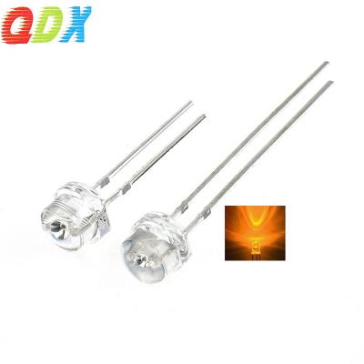 China Light Emitting Diode China Factory Water Clear Lens 4.8MM Straw Hat White Hair LED Diode Good Quality Yellow High Brightness Led Diode for sale