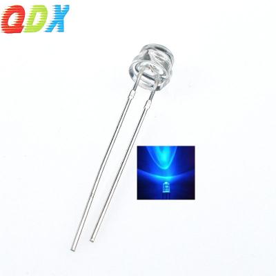 China Light Emitting Diode China Factory Water Brightness Intense Clear Lens 4.8MM Straw Hat Blue Light Diode Good Quality White Hair LED Led Diode for sale