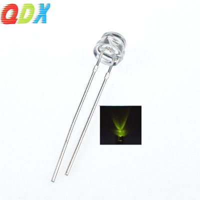 China China Factory Water Clear Light Emitting Diode China Factory Water Clear Lens 4.8MM Straw Hat White Hair Green Light LED Diode Good Quality Yellow Brightness Led Diode for sale