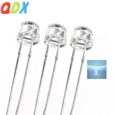 China Light Emitting Diode China Factory Water Clear Lens 4.8MM Straw Hat White Hair LED Diode Good Quality White High Brightness Led Diode for sale