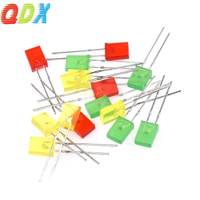 China Emitting LED 1*3*4mm Square Slice 1*3*4mm Led White Green Blue Yellow Red Dip In Diode1000pcs/bag for sale